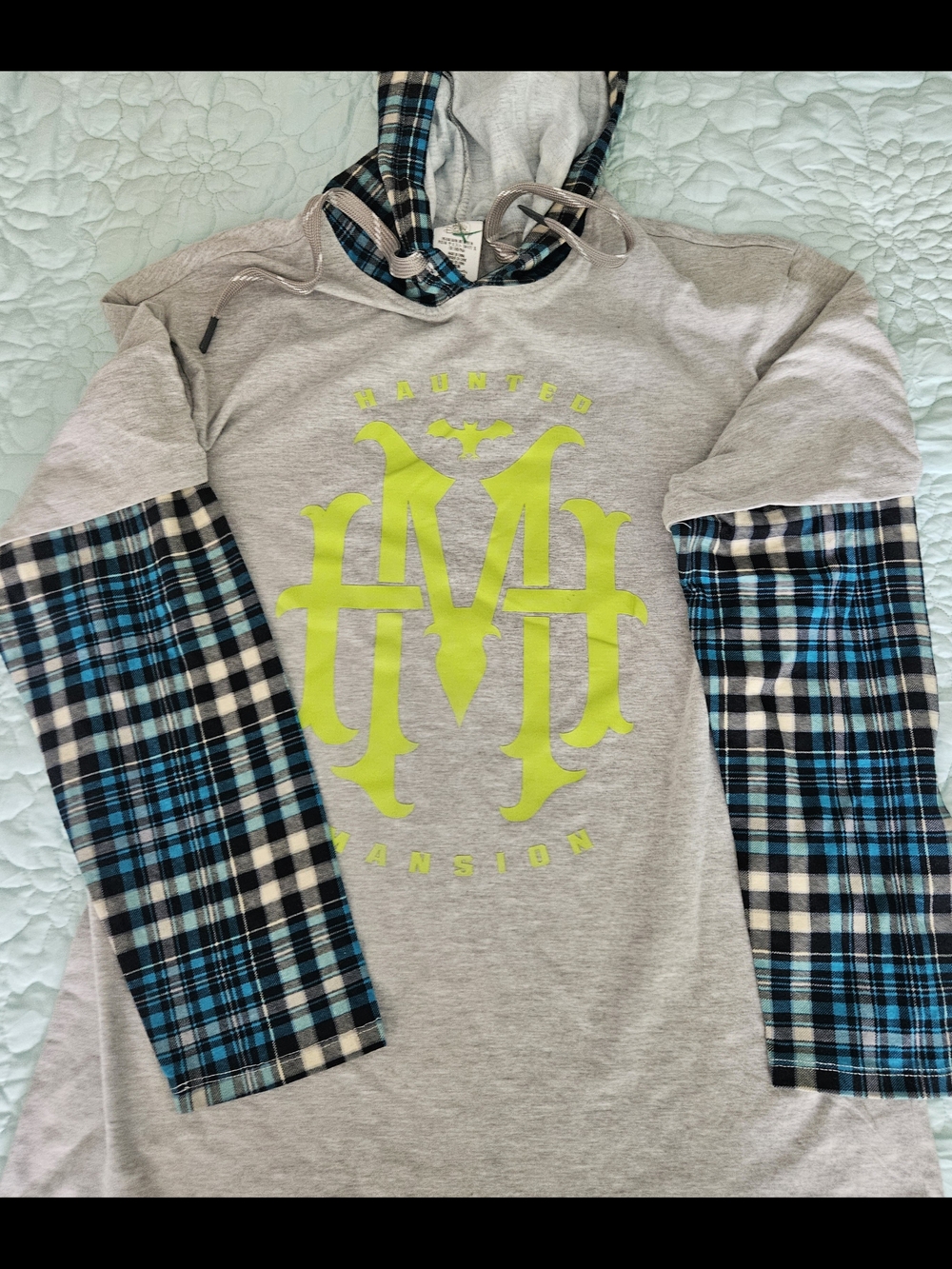 The Haunted Mansion Layered Look Pullover Hoodie for Adults
